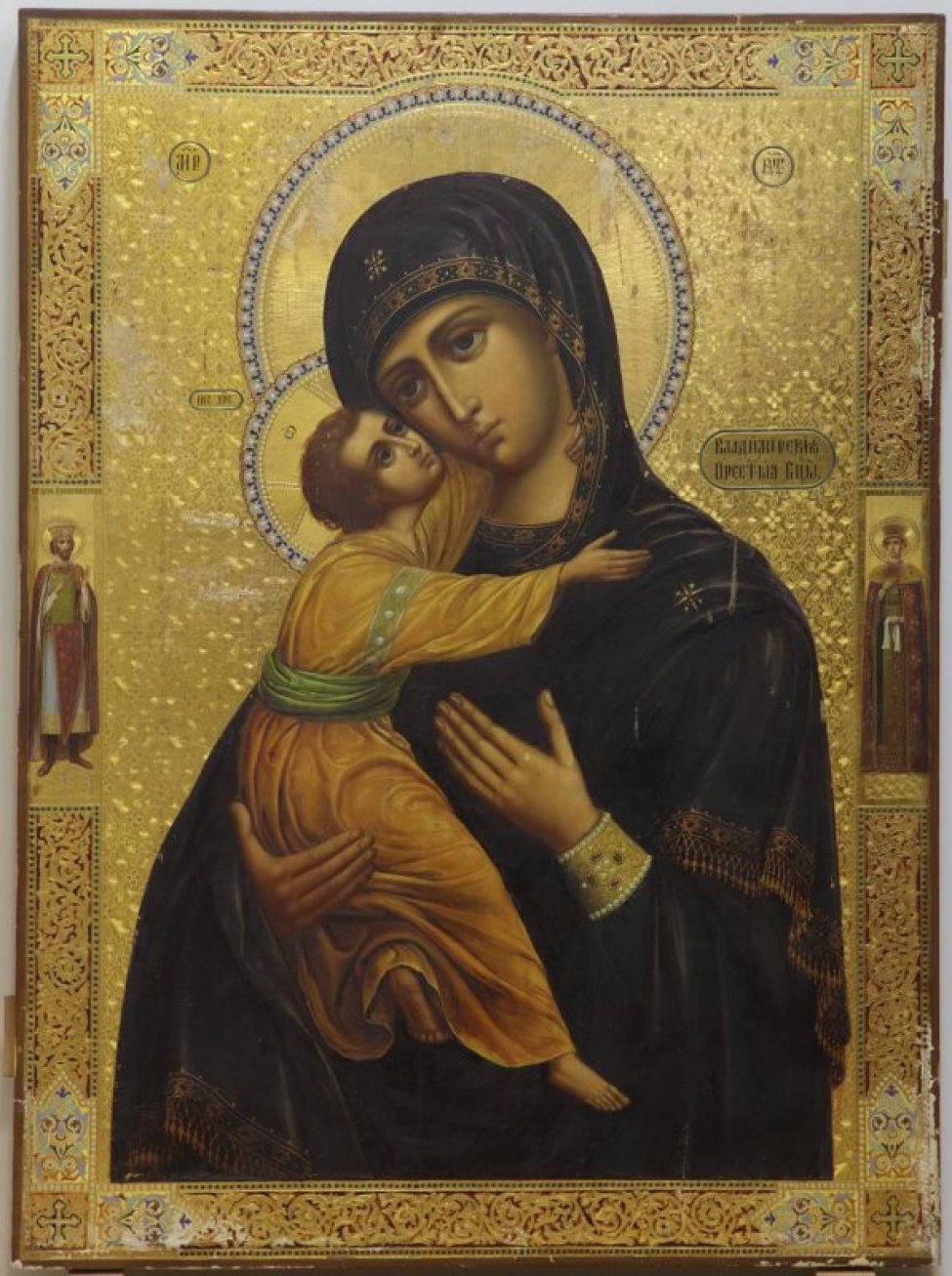 Икона Богородица Владимирская 19 век