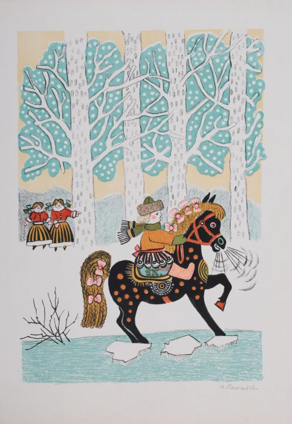 Новогодние открытки советского Союза Васнецова